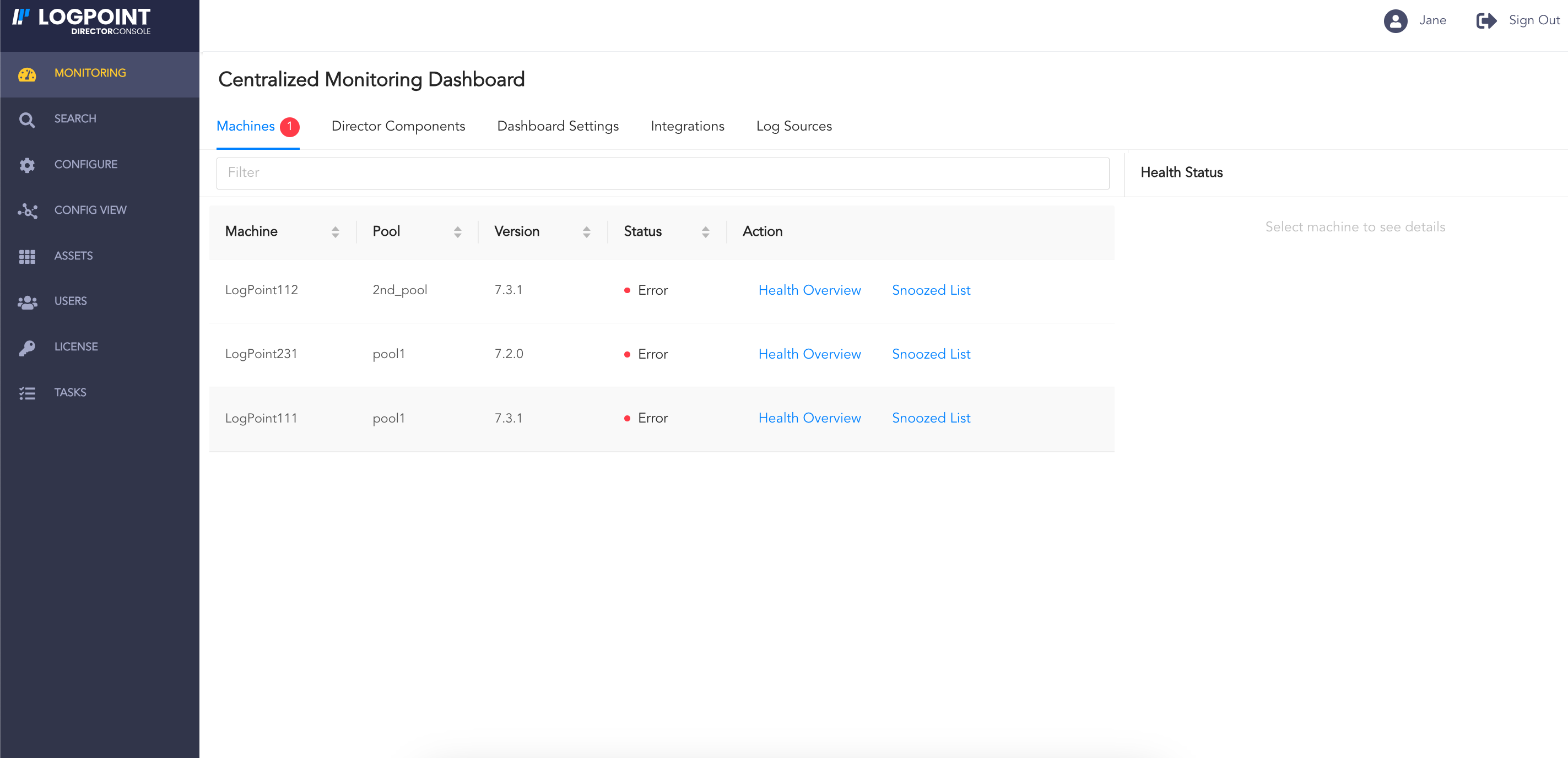 Centralized Monitoring Dashboard